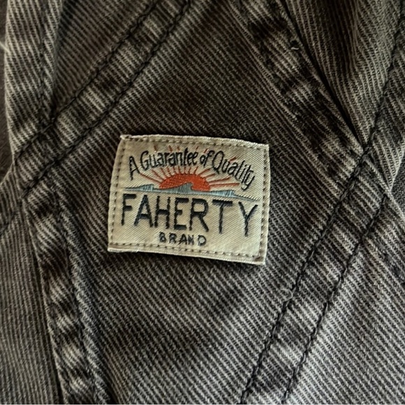 Faherty Black Denim Overalls - Picture 3 of 4